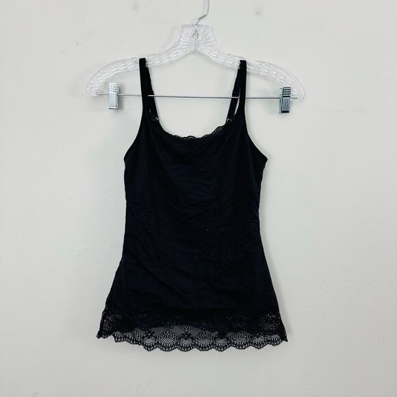 Flexees By Maidenform Black Lace Trim Shaping Camisole Women’s Size S - Picture 1 of 6